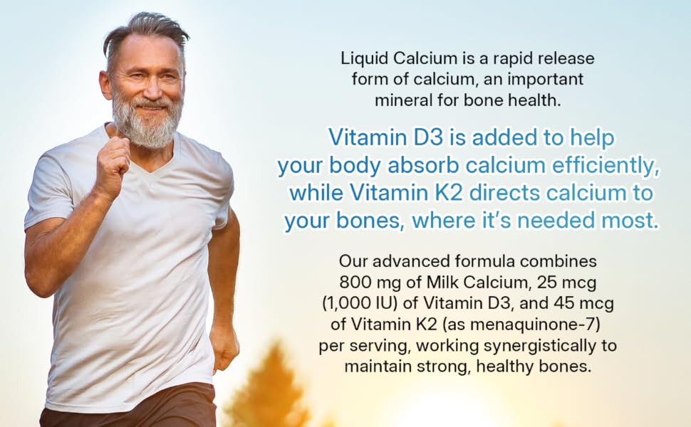 VBTOP Milk Calcium 800mg with Vitamin D3 & K2, Easy-Absorb, 180 Softgels feature detail 2