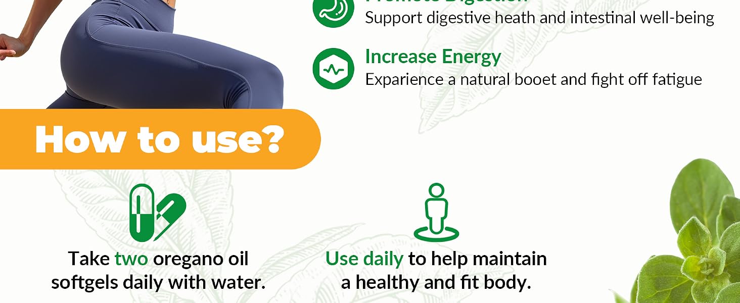 VBTOP Oregano Oil with Black Seed Oil, Vitamin C and Zinc, 90 Softgels feature detail 6