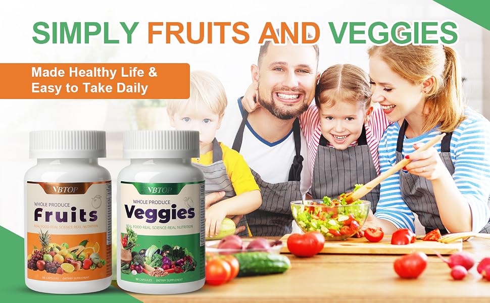 VBTOP Fruit- Nutritional Supplement, 90 Vegetarian Capsules feature detail 1