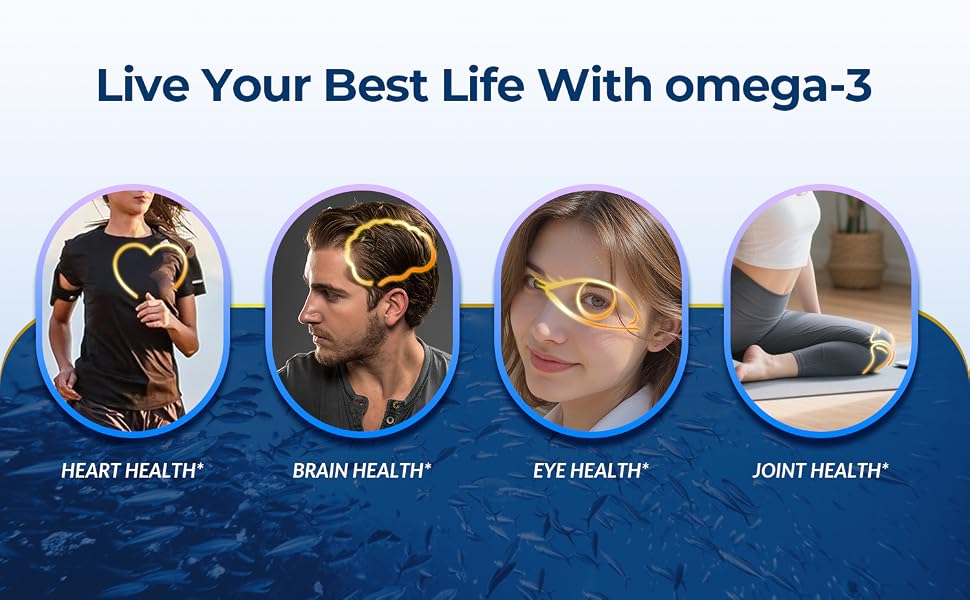 VBTOP Fish Oil Omega 3 Concentrate Supplement 1000 mg Rich in EPA and DHA feature detail 3